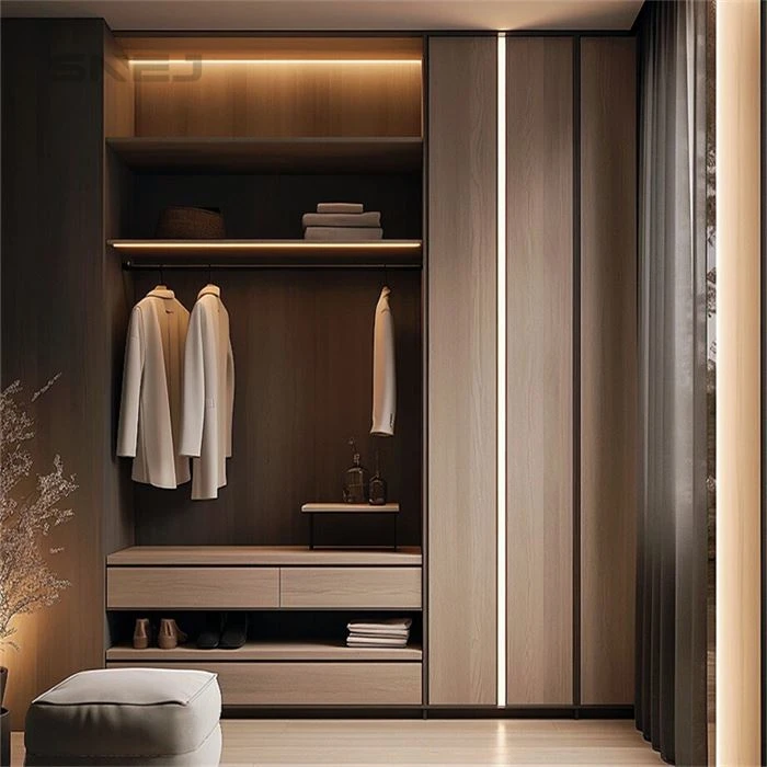 Modern Wooden Open Face Closet